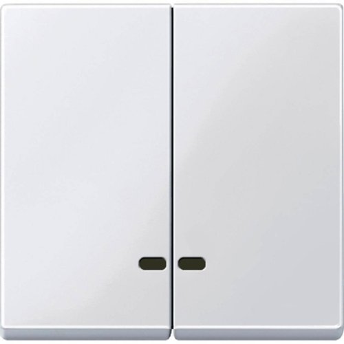 Лицевая панель Schneider Electric Merten System M для 2-кл. выключателя с подсветкой активно-белый картинка
